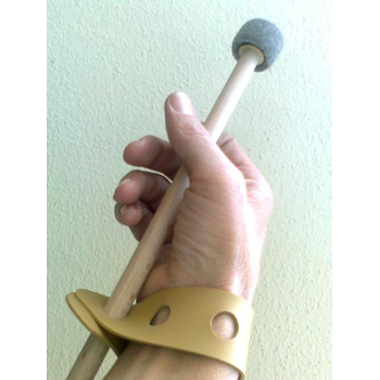 Wristband and grasping help for percussion mallets